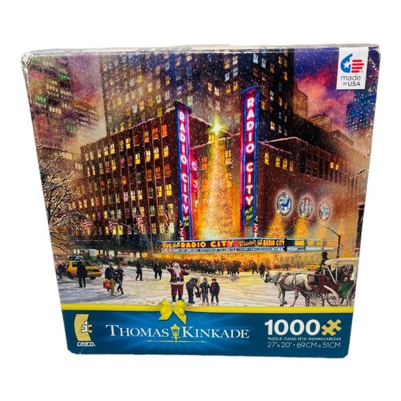 NEW Thomas Kinkade "Radio City Music Hall" 1,000 Piece Puzzle by Ceaco unopened - Picture 1 of 7